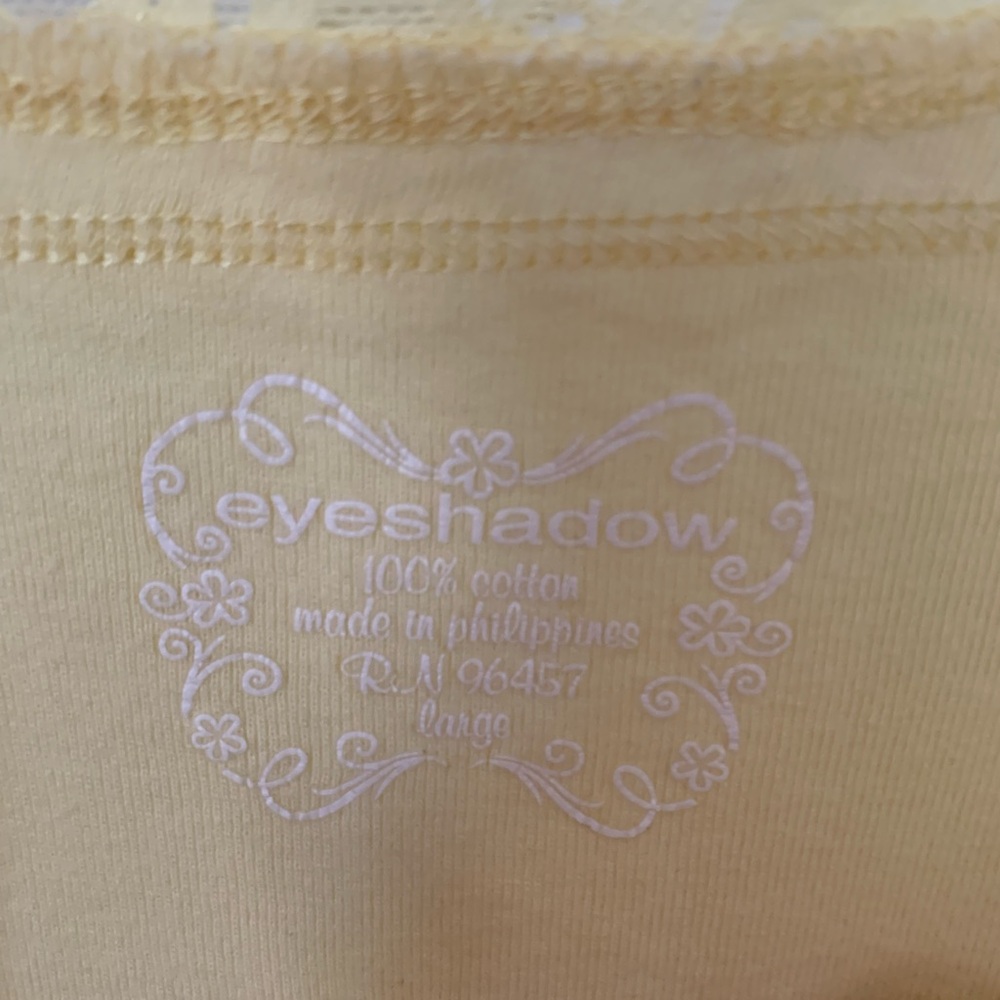 Y2k Eyeshadow Canary Lace Trim Tank View 4